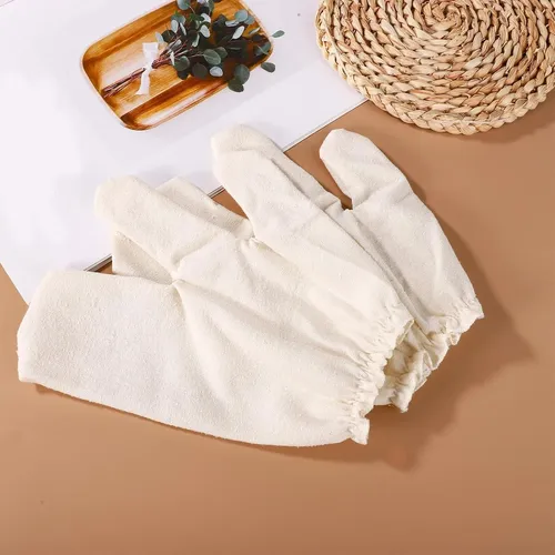 Guantes De Seda Cruda Para Exfoliar Y Masaje Ayurvédico