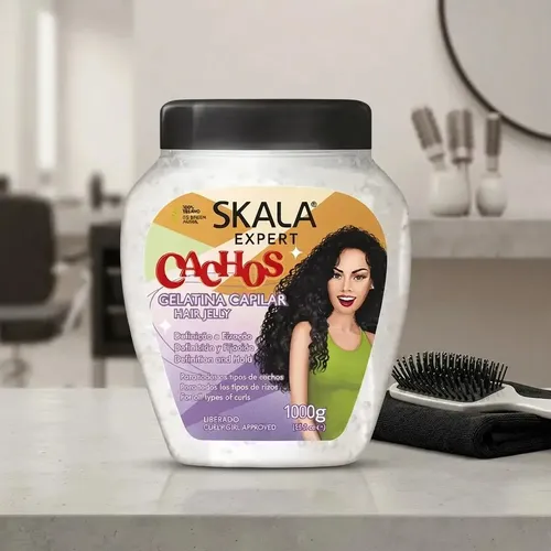 Gelatina Cápilar Mais Cachos Expert Antifrizz y definición Rizado 1 L Skala