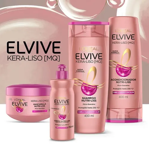 Crema Para Peinar Nutri- Liss Kera Liso Elvive 250ml