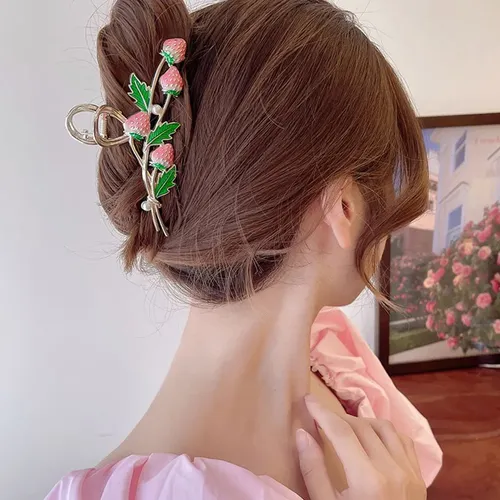 Lt Pinza For El Pelo De Metal Con Forma De Fresa, 2026