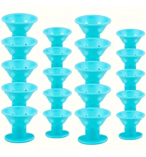 30 Rulos Sin Calor Espiral Hongo Todo Cabello