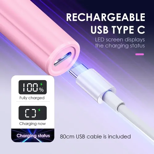 Mini Lámpara Led Uv Para Uñas Mucoos Rosa, Curado Rápido