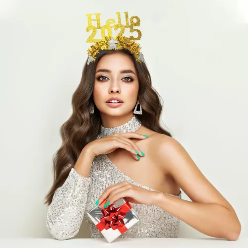 2pcs Diadema De Año Nuevo Para Mujeres Fiesta 2025