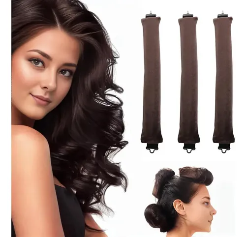 3 Rizadores De Pelo Sin Calor De 3 Cm Para Rizos Nocturnos,