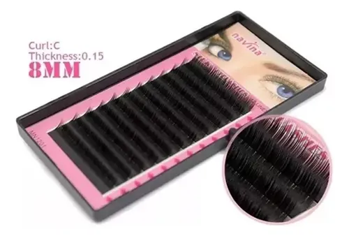 Combo Pestañas Navina Espejo Cepillos Microhisopos Parches Color Espesor 0 Mm Largo 0 Mm Tipo De Curvatura C