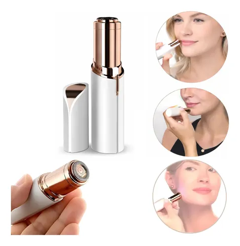 Recortador Facial Usb Blanco Depilador Cejas Y Vello Negro