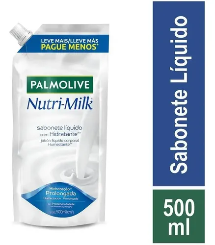 Jabón Líquido Palmolive Nutri-Milk con Fragancia de Leche Neutra 500 mL