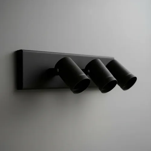 Aplique de pared para baño iluminacion baño interior Ilunor + 3 led incluido – Negro