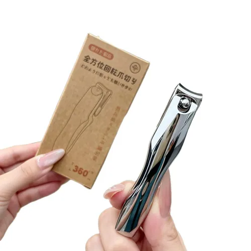 Cortaúñas Giratorio 360, Acero Inoxidable, Set Regalo