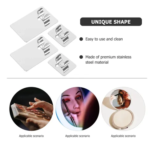 4 Piezas Plato Mezclador De Acero Inoxidable Para Maquillaje