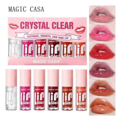 6-piece Moisturizing Lip Oil Set, For Glossy Lip Care