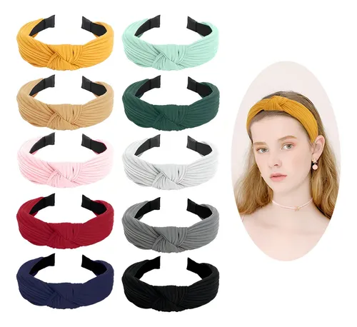 Cxrm Diademas Turbante Elásticas 10 Piezas Sin Costura Cm