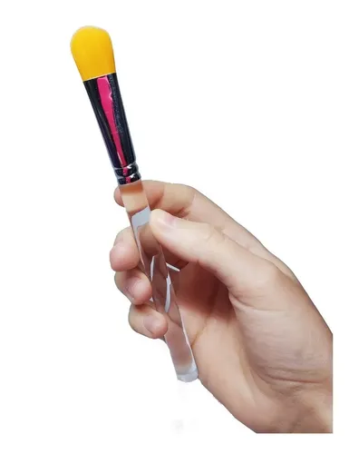 Pincel Para Maquillaje Fluido Mascarillas Pelo Taklon P315 Color Cristal