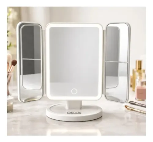 Espejo De Maquillaje Con Aumento 1x/2x/3x Luz Led 3 Modos