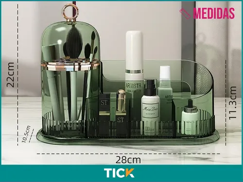 Organizador Make Up Maquillaje Porta Cosmético Y Brochas