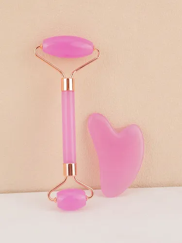 Rodillo Facial De Masaje Con Forma De Rosa Rosa Sha, 2 Unida Purple-1
