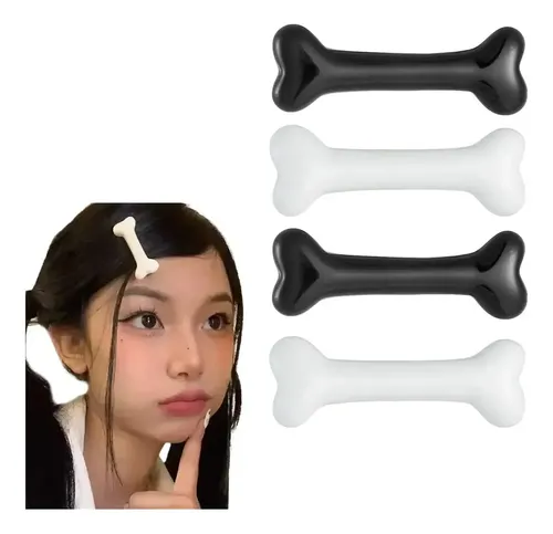 4 Pinza Forma De Hueso Pasador Broche Accesorio Para Mujer
