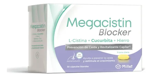 Megacistin Blocker 30 Cáp Blandas Prevención Caida Capilar