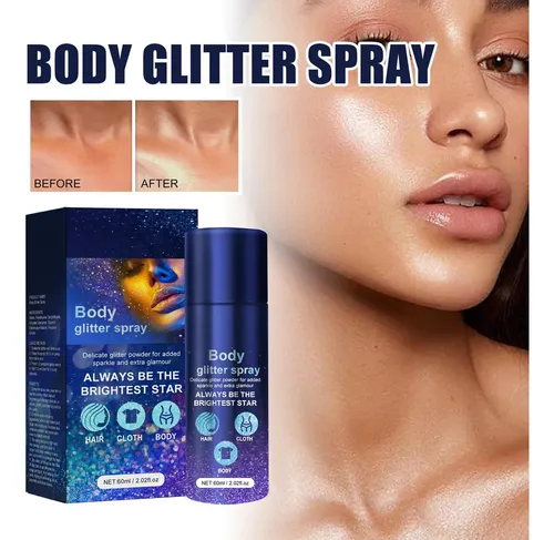 3 Body Glitter Spray Glitter Hairspray Para El Cabello Ropa