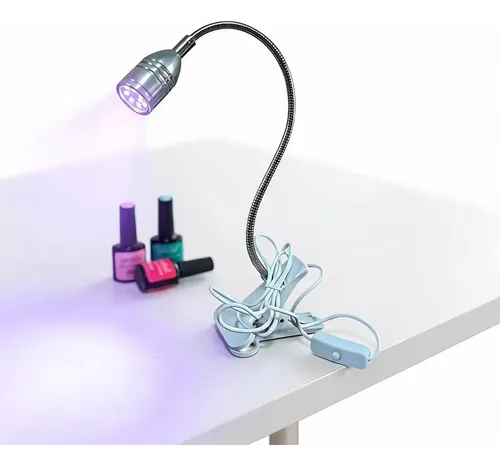 Lámpara Led Uv Secador De Uñas Flexible Con Broche