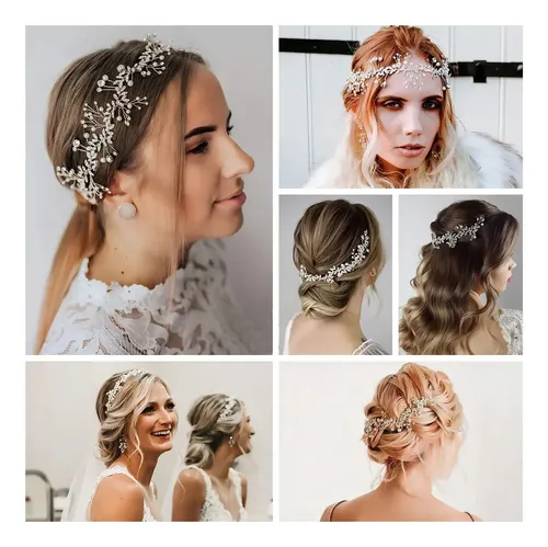 Peinetas Tocado Novia Para Cabello Juego X2 Mujer