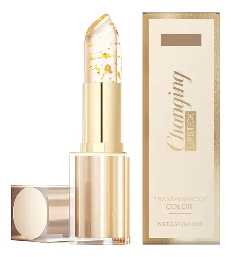 Lápiz Labial Que Cambia De Color, Brillo, Hidratante E Hidra Dorado