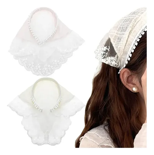 Bandana Para Pelo Mujer 2 Pack Encaje Antideslizante