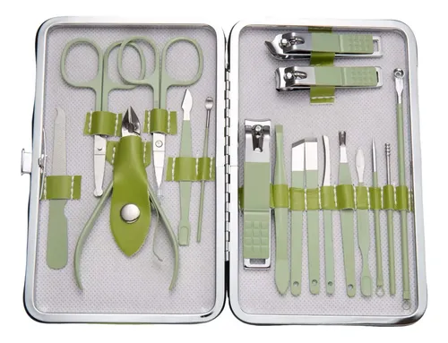 Za Set De 18 Piezas De Manicura, Alicates Para Piel Sd