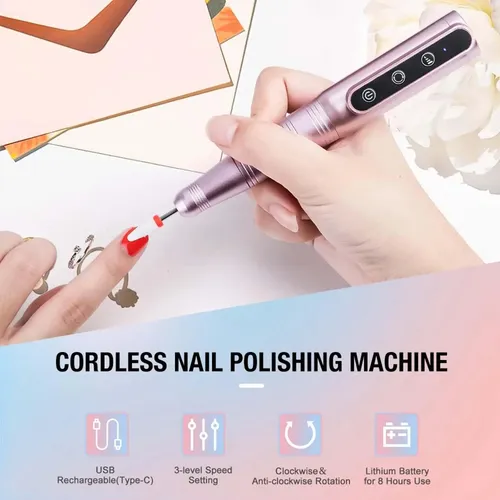 Máquina De Manicura Y Pedicura Portátil, Limadora De Uñas Pr