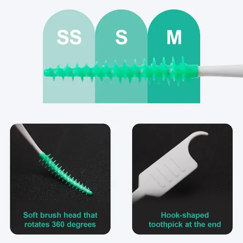 Cepillos De Hilo Dental Acskd, 300 Unidades, Cepillos Interd