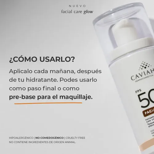 Protector Solar Facial Caviahue Fps50+ Glow Color X 50ml