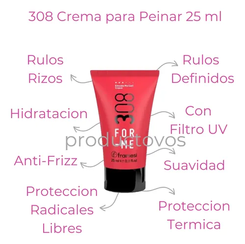 Crema Rulos Rizos Ondas For Me 308 Mini Curl 25ml X3 Framesi
