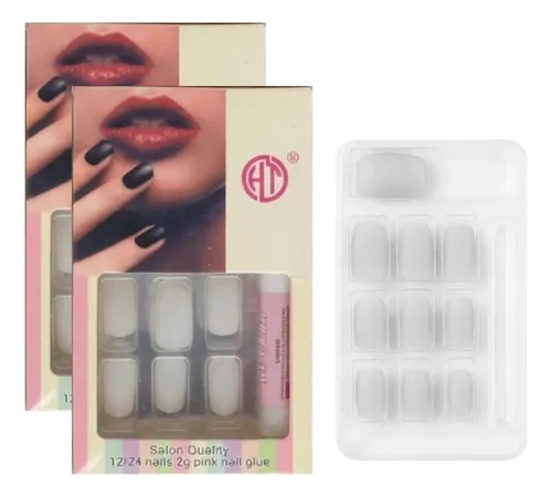 Uñas Postizas Pack X12 Cajas 24u Cada Una Sin Pegamento