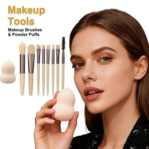 Set Maquillaje Completo Con Brochas Paleta Y Labiales