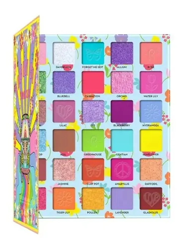 Paleta 30 Sombras Mate y Satinadas Rude Cosmetics Flower Child