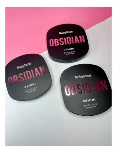 Rubor Dúo Gemini Obsidian De Ruby Rose Tono del maquillaje OG06