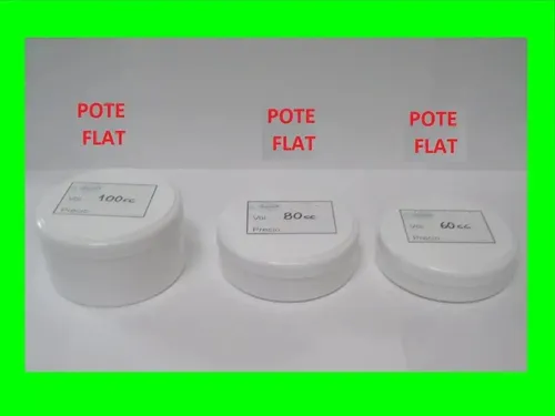 100 Potes Flat 100cc Crema Gel Envase Estetica Cosmetica Sp