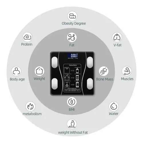 Báscula Inteligente Bluetooth Automática Deporte Fitness Pro