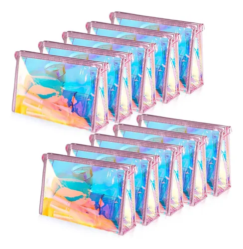 Bolsas De Maquillaje Besarme Holográficas Impermeables, 10 U