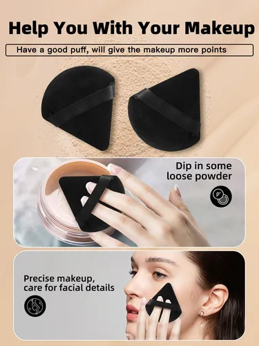Set 30 Pinceles Y Esponjas De Maquillaje Con Neceser Negro
