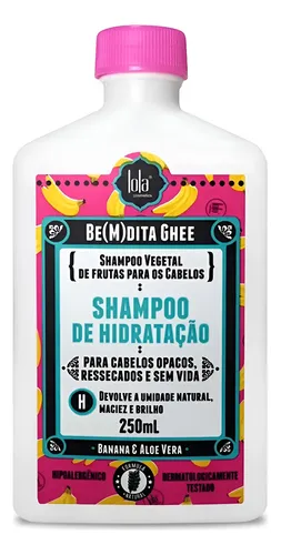 Lola Shampoo Bemdita Ghee Hidratación Banana & Aloe 250ml