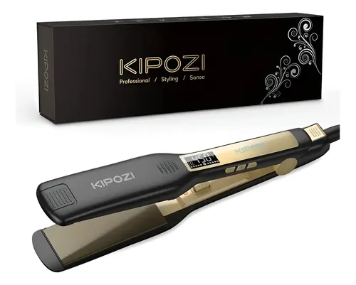 Plancha De Pelo Profesional De Titanio Kipozi Con Pant. Lcd