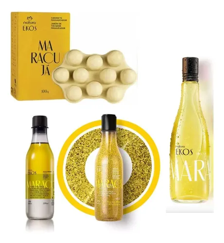 Kit Natura Ekos Maracuyá Aceite, Jabón, Exfoliante Y Frescor