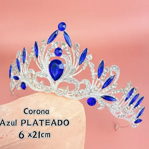 Tiara Corona Strass Accesorios P/ Eventos Novias 15 Años P1