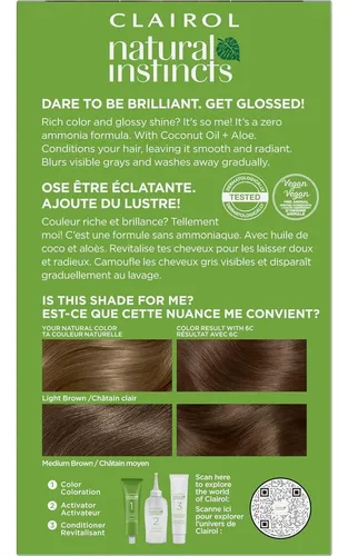 Tinte Demi-permanente Clairol Natural Instincts Light Brown