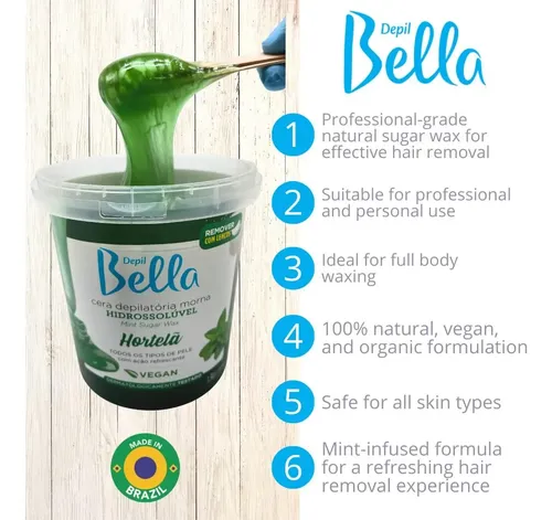 Pasta De Azúcar Depil Bella Menta 1.30 Kg – Cera Natural