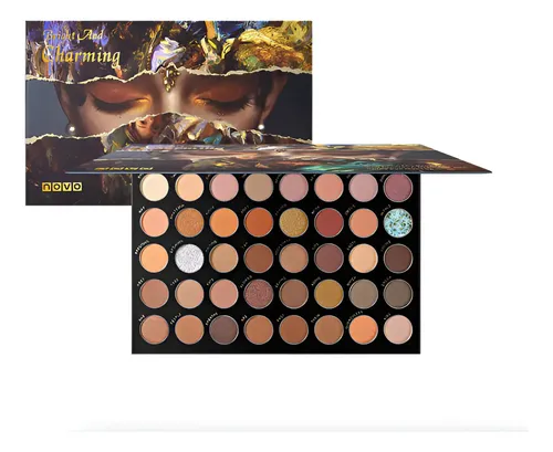 Paleta de Sombras de Ojos Novo Bright and Charming con 40 Tonos Mate y Shimmer