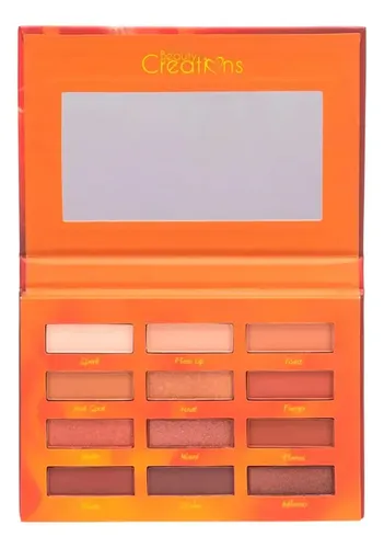Paleta de Sombras Beauty Creations Hot Fire con 12 Tonos Multi satin y mate