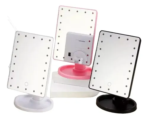 Espejo Maquillaje 16 Luces Led  Touch Rotacion 360° Usb