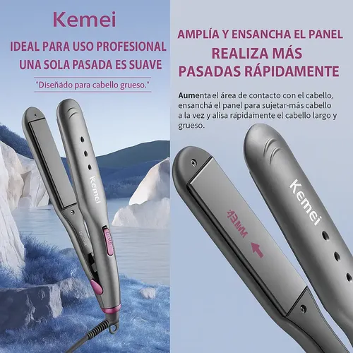 Planchita Pelo Profesional Placa Ceramica Kemei 2052 430°f
